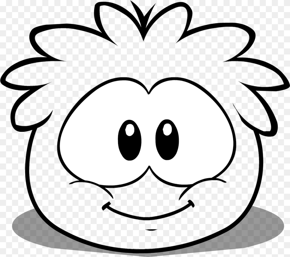 Funny Face Drawing Puffle Club Penguin Drawings, Stencil, Logo, Symbol, Baby Free Transparent Png