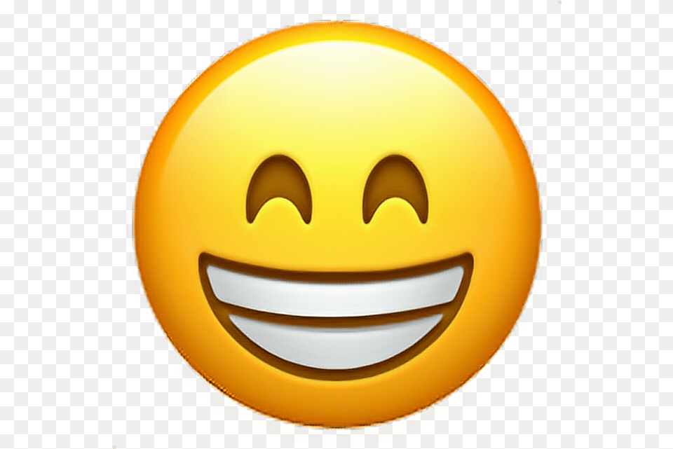 Funny Face Emoji Emoticon Iphone Iphonee Beaming Face With Smiling Eyes Emoji, Helmet, Logo Free Png Download