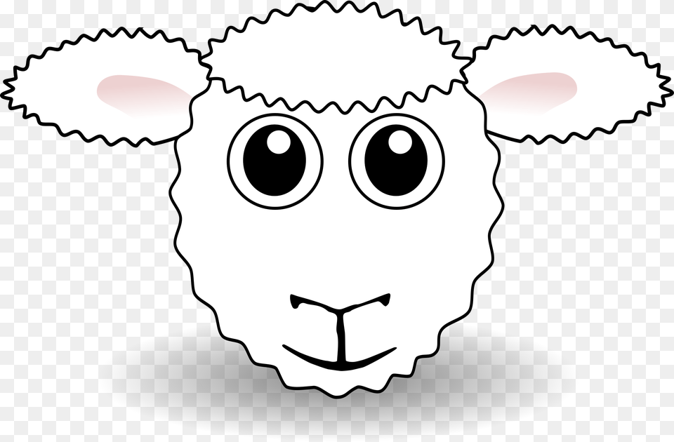 Funny Face White Cartoon Animal Face Mask Sheep, Livestock, Baby, Person, Head Free Transparent Png