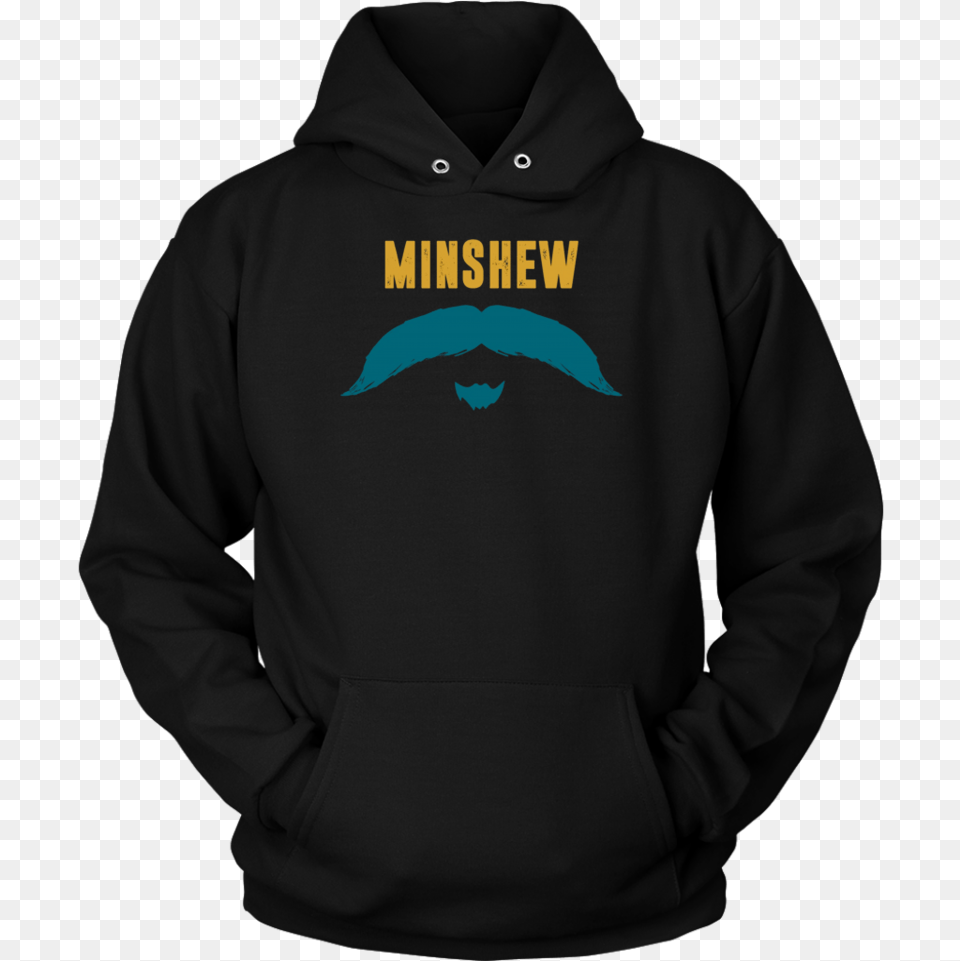 Funny Football Jacksonville Fu Manchu Mustache Fan Hoodie, Clothing, Knitwear, Sweater, Sweatshirt Png Image