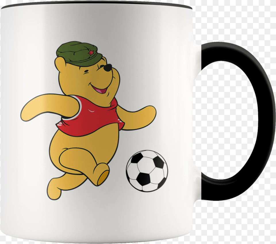 Funny Freedom Winnie The Pooh Bear Soccer Football Birthday Mug Gift Ideas, Sport, Ball, Soccer Ball, Person Png Image