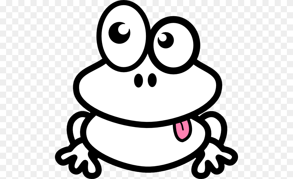 Funny Frog Clip Art, Amphibian, Animal, Wildlife, Stencil Free Png Download