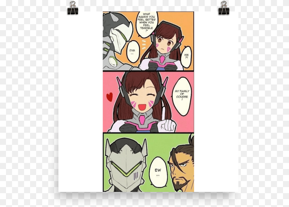 Funny Genjihanzo And D Funny D Va, Book, Comics, Publication, Baby Free Png Download