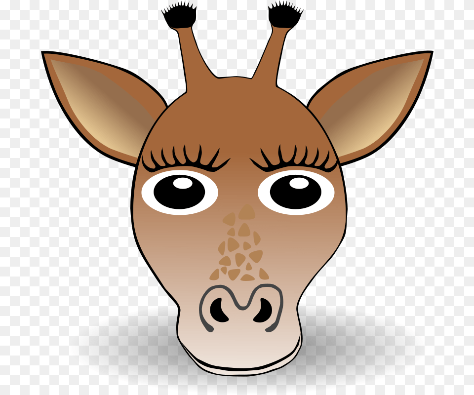 Funny Giraffe Face Cartoon Animated Giraffe Face, Animal, Fish, Mammal, Sea Life Png