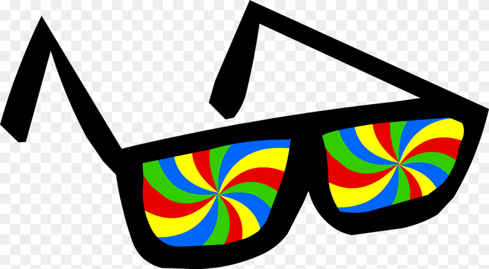 Funny Glasses Club Penguin Swirly Glasses, Accessories, Sunglasses, Goggles Free Png Download