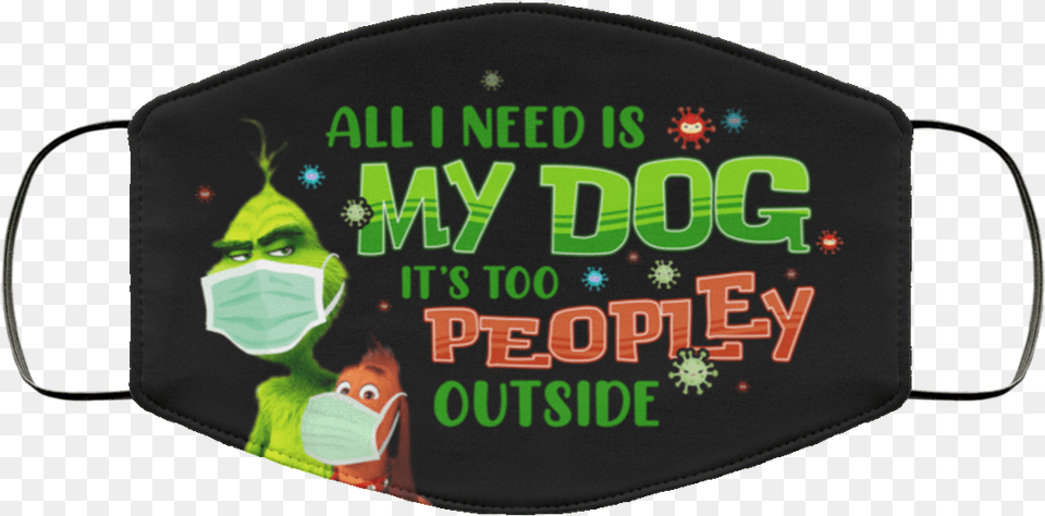 Funny Grinch Stole Christmas Face Mask Cubebik Fictional Character, Accessories, Handbag, Bag, Person Png