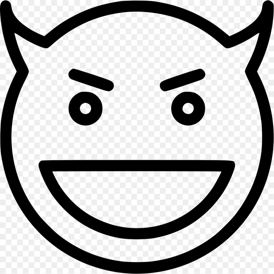 Funny Icon Download Funny Emoji Black And White, Stencil Png