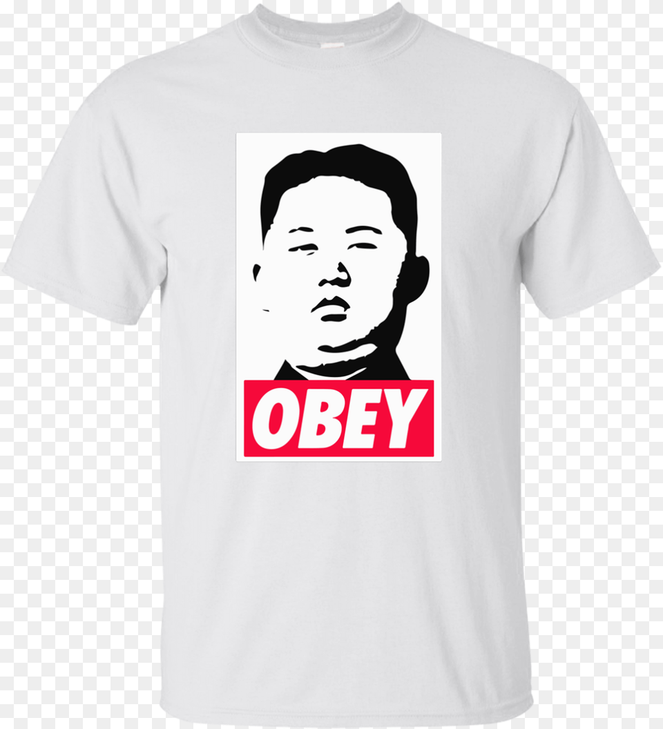 Funny Kim Jong Un Obey Supreme Shirt Jersey Hoodie, Clothing, T-shirt, Face, Head Free Transparent Png