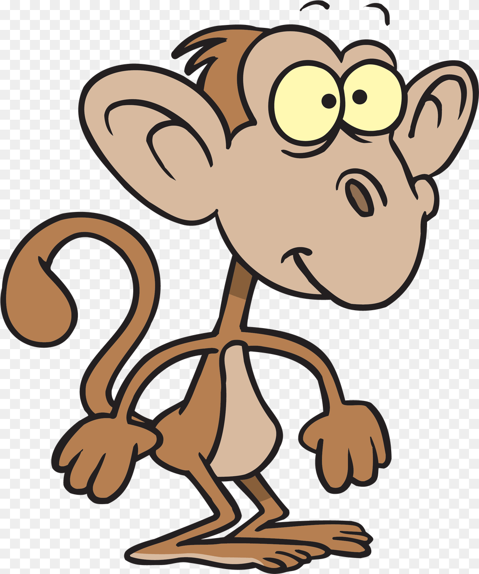 Funny Looking Monkey Cartoon, Baby, Person, Face, Head Free Png Download