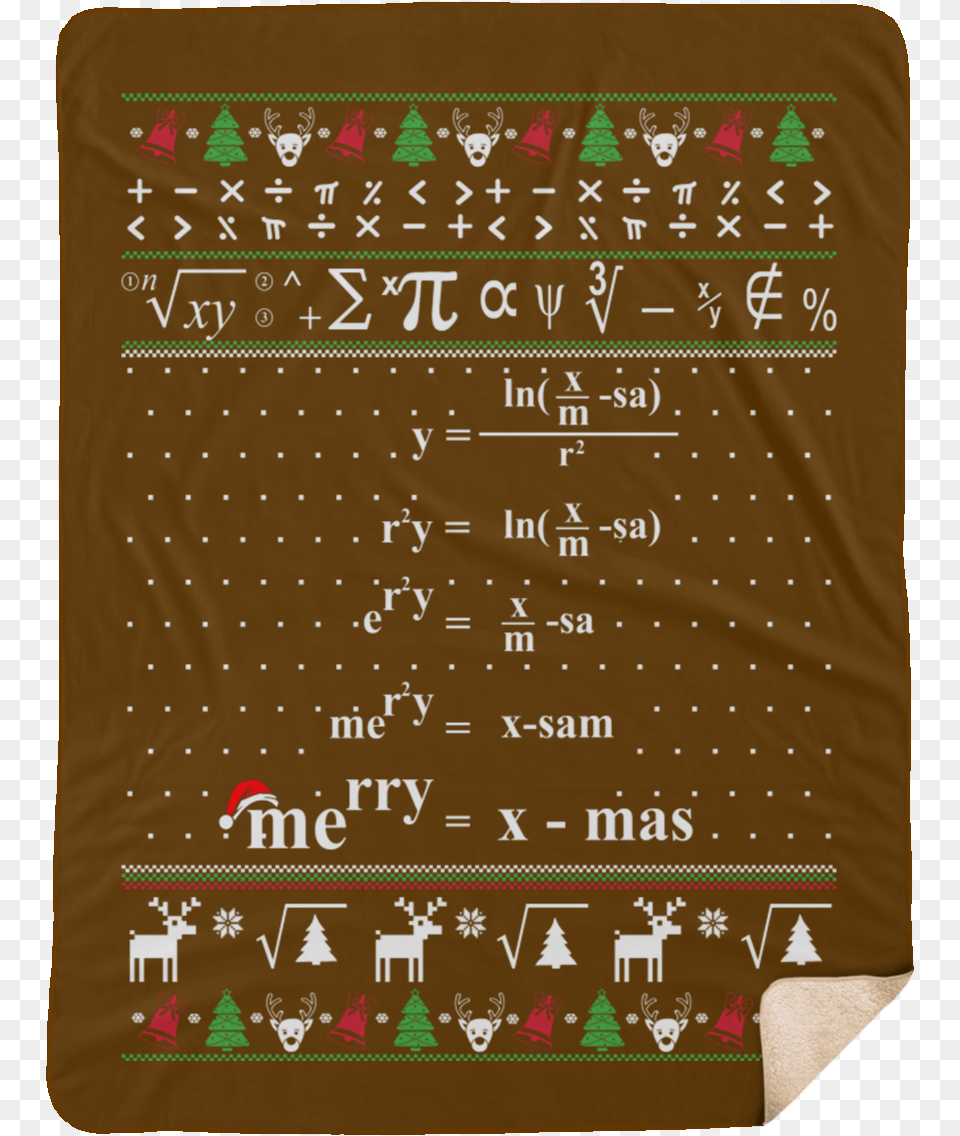 Funny Math Teacher Ugly Christmas Sweater Extra Large Commemorative Plaque, Text, Blackboard, Scoreboard Free Png Download