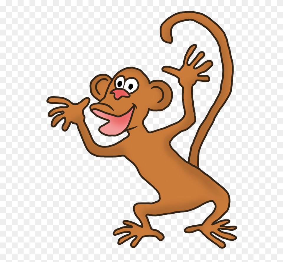 Funny Monkey Drawings, Cartoon, Animal, Person, Mammal Png Image