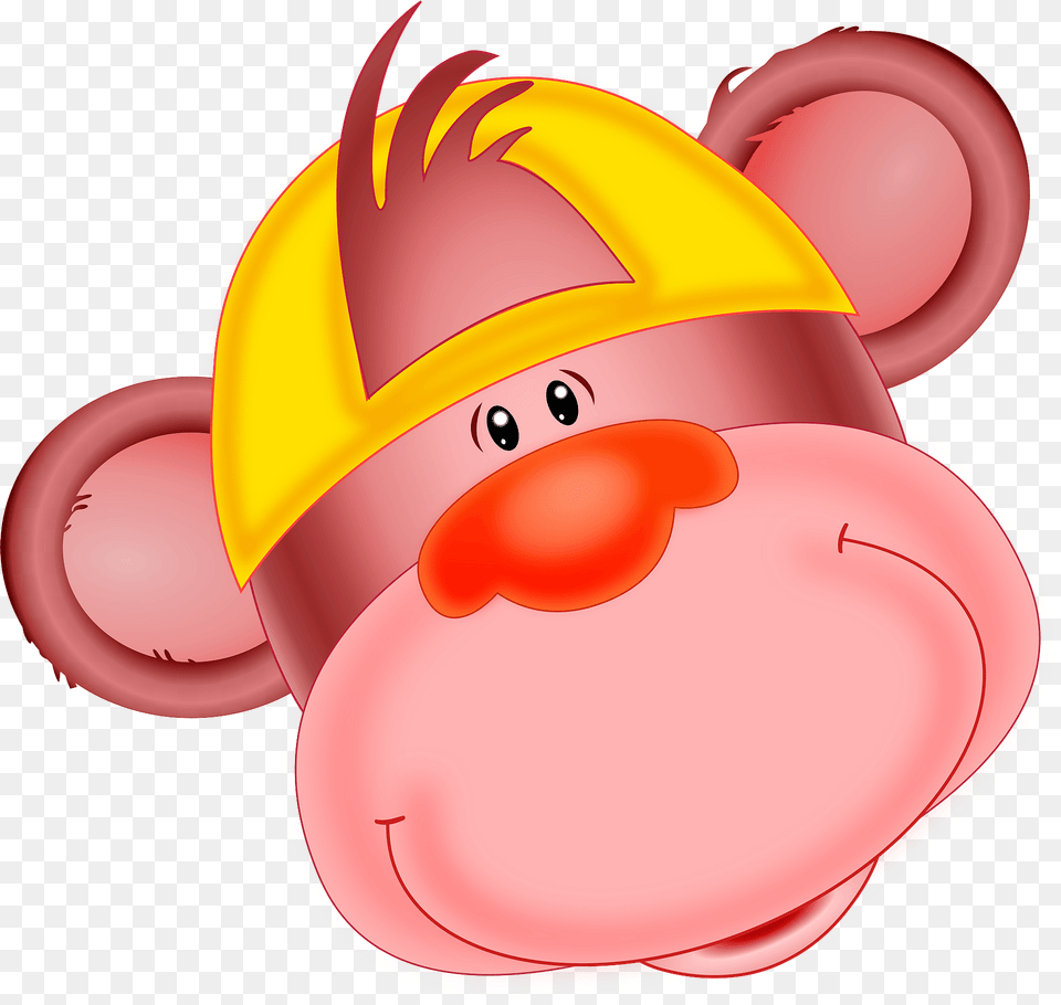 Funny Monkey Face Wearing Yellow Cap Clipart, Nature, Outdoors, Snow, Snowman Free Transparent Png