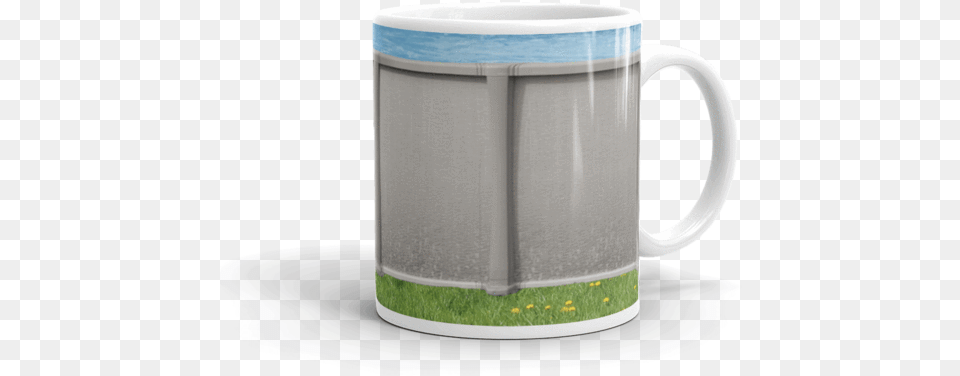 Funny Mug Designed To Look Like An Above Ground Pool Coffee Cup, Beverage, Coffee Cup, Pottery Free Png Download
