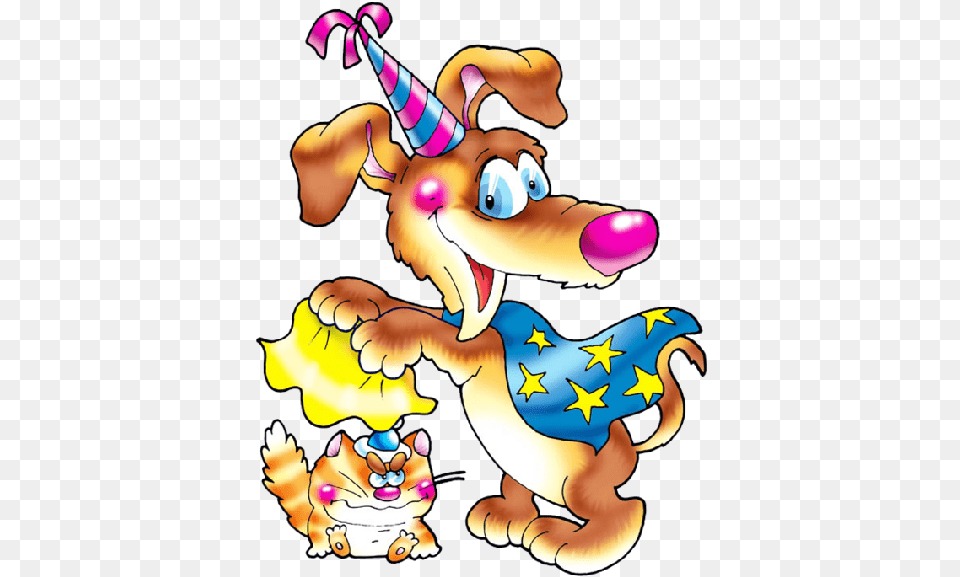 Funny Party Cartoon Animals Party Funny Pictures Funny Animal Clipart Background, Clothing, Hat, Baby, Person Free Transparent Png