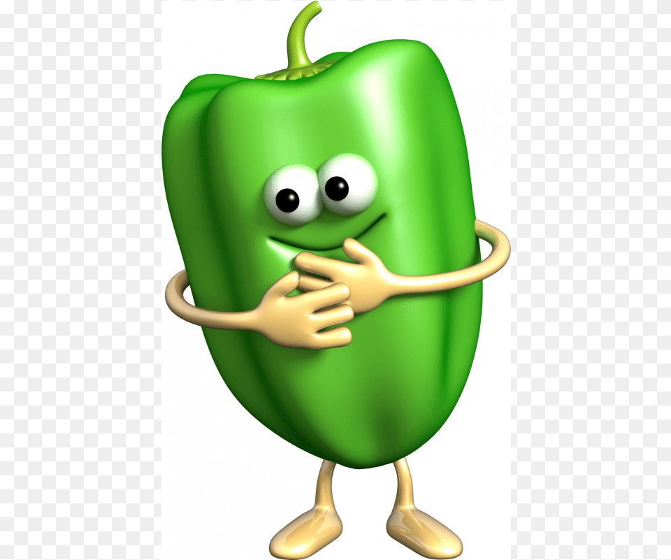 Funny Pepper Stickers Fruits And Vegetables Kids Funny Green Pepper, Food, Produce, Bell Pepper, Plant Free Transparent Png