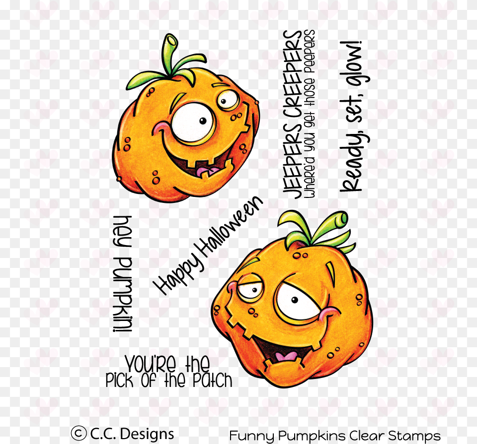 Funny Pumpkins Clear Stamp Set Cartoon Pumpkins, Pattern, Baby, Person, Face Free Transparent Png