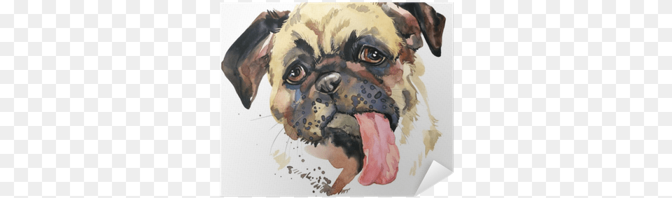 Funny Puppy Watercolor Illustration Poster Pixers Dog, Animal, Canine, Mammal, Pet Png