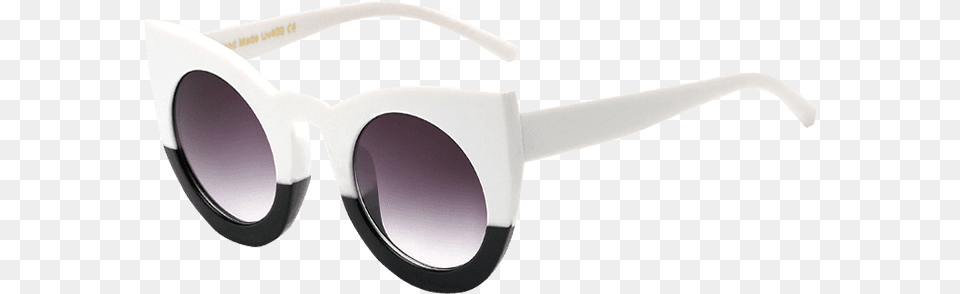 Funny Round Lens Color Block Cat Eye Sunglasses For Teen, Accessories, Glasses, Goggles Free Png