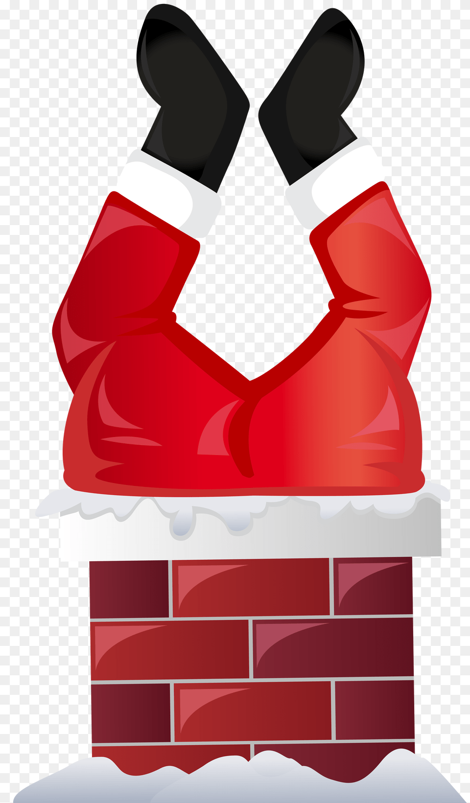 Funny Santa In Chimney Transparent Clip Gallery, Brick, Plant, Leaf, Ketchup Png Image