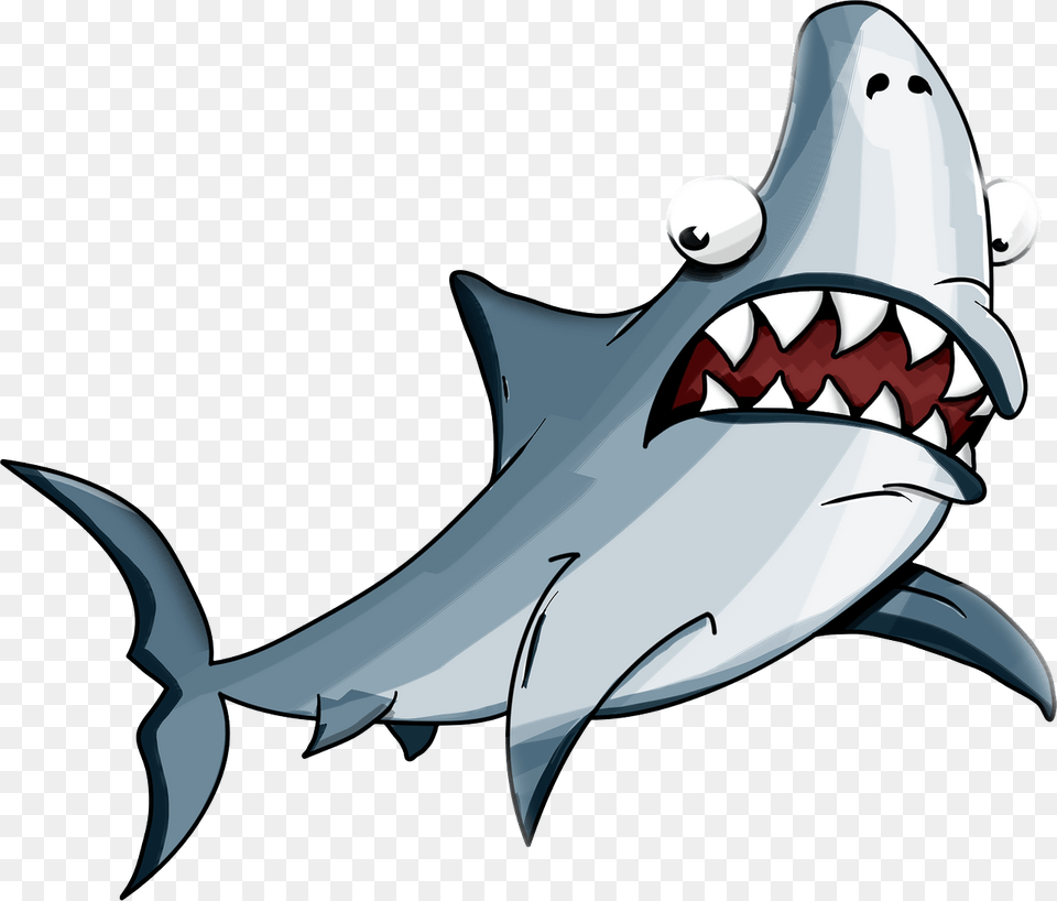 Funny Shark Clipart, Animal, Fish, Sea Life, Great White Shark Free Png Download