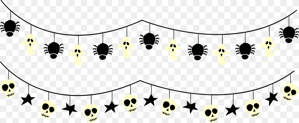 Funny Skull Streamer Halloween Spider Trick Or Treating Transparent Halloween Clipart Png