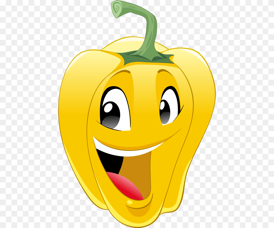 Funny Smile Funny Fruits And Vegetables Clipart, Food, Produce, Bell Pepper, Pepper Free Png Download
