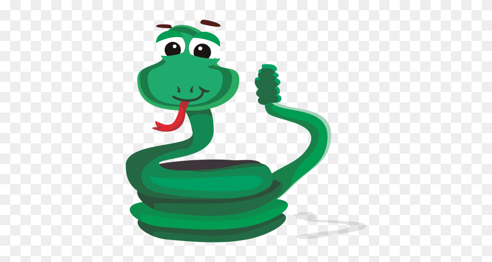 Funny Snake Cartoon Character, Green, Animal Free Transparent Png