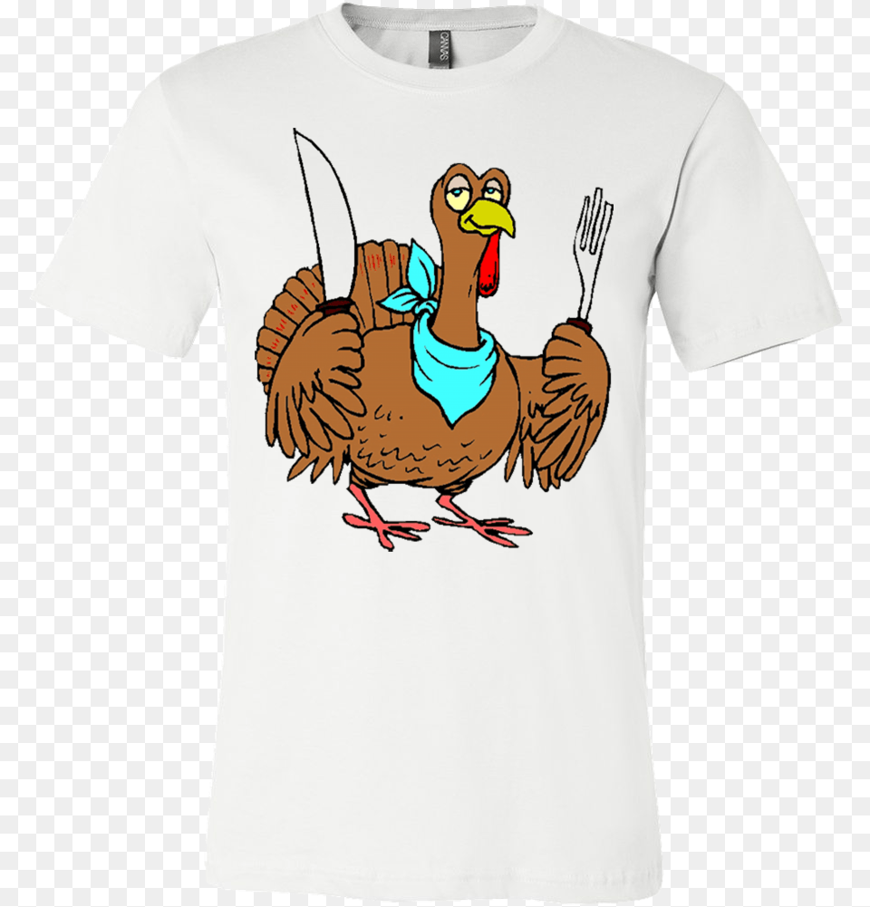 Funny Thanksgiving Turkey T Shirt Clip Art Turkey Dinner, Clothing, T-shirt, Animal, Beak Png Image
