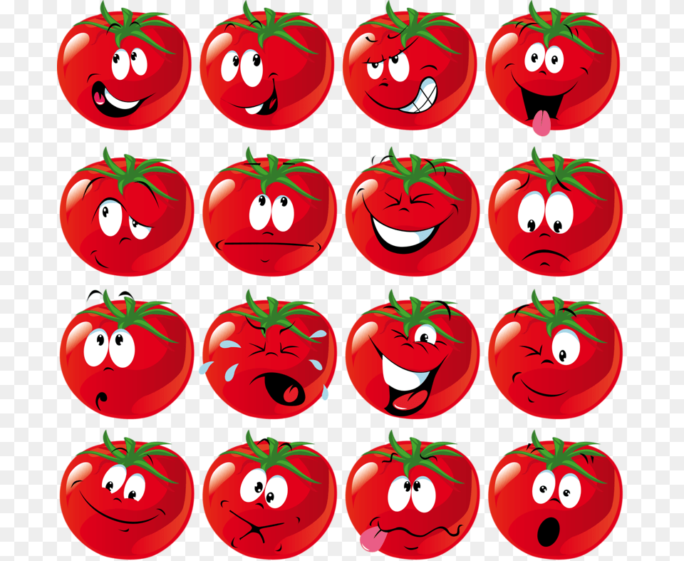 Funny Tomato Clip Art, Vegetable, Produce, Food, Plant Free Png