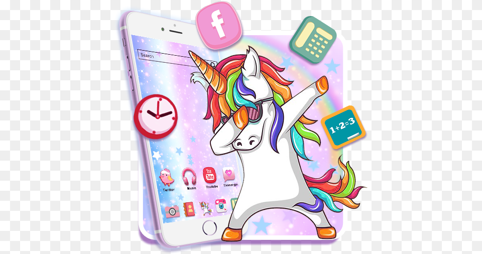 Funny Unicorn Themes Hd Wallpapers 3d Icons Apk 10 Dabbing Unicorn, Electronics, Phone, Mobile Phone, First Aid Free Png