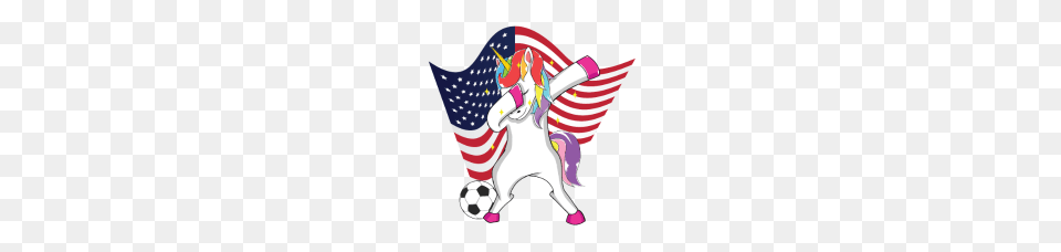 Funny Unicorn Us Flag Soccer Usa Patriotic Football, American Flag, Ball, Soccer Ball, Sport Free Transparent Png