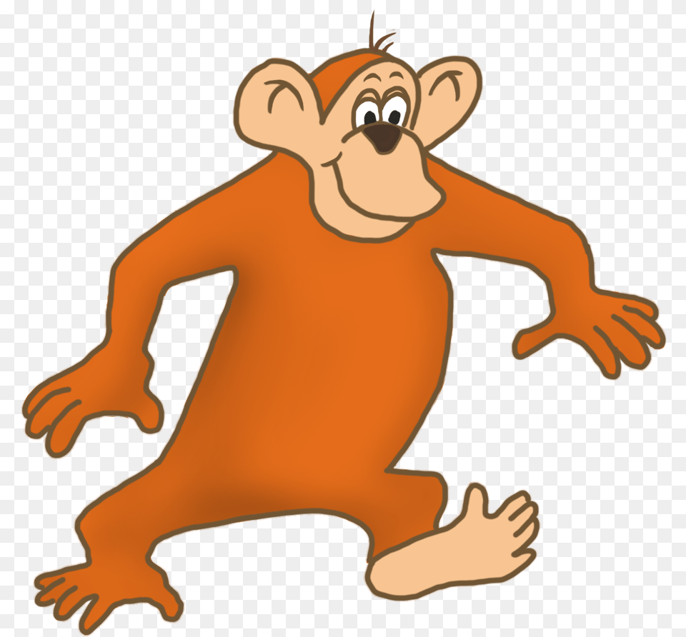 Funny Walking Monkey Drawing Monkey Walking Cartoon Gif, Animal, Bear, Mammal, Wildlife Png