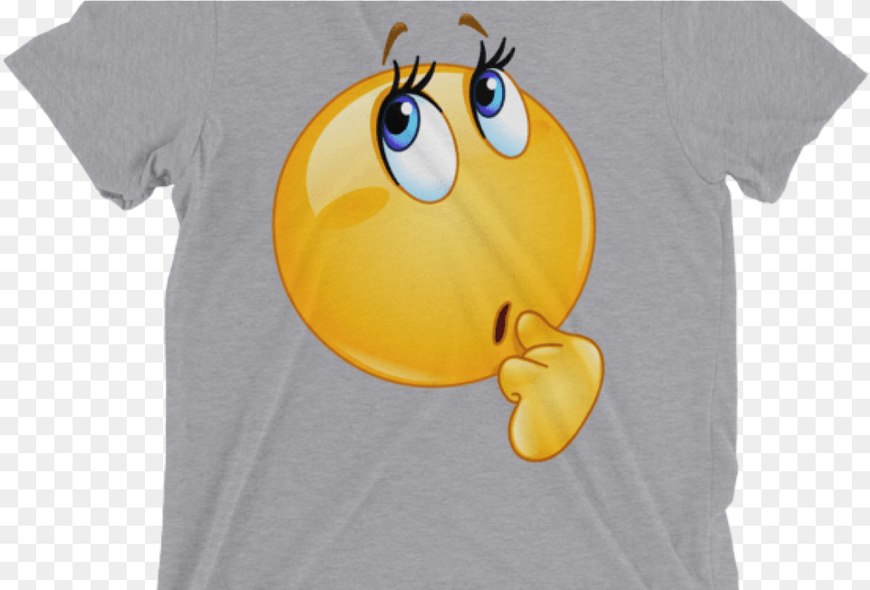 Funny Wonder Female Emoji Face T Shirt Women S Thinking T Shirt, Clothing, T-shirt, Baby, Person Free Transparent Png