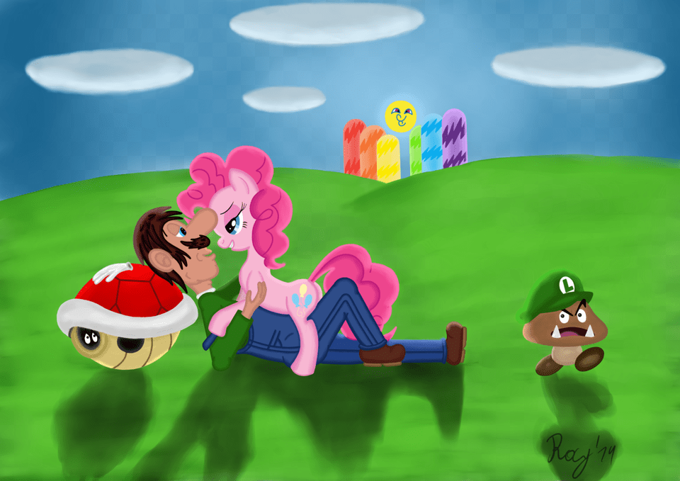 Funnygrim Rolled Image Ampquot Pinkie Pie X Luigi, Baby, Person, Toy, Cartoon Free Transparent Png