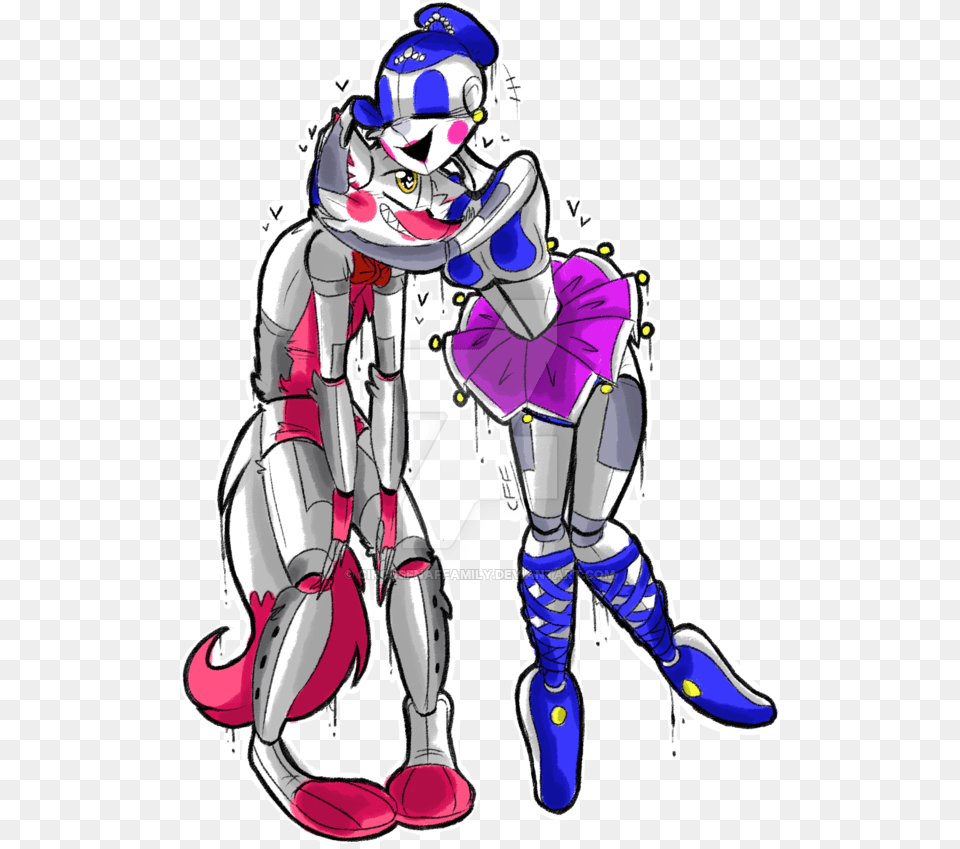 Funtime Foxy Fnaf Sister Location Markiplier Five Cartoon, Person, Book, Comics, Publication Free Transparent Png