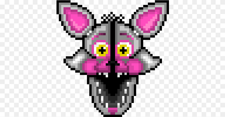 Funtime Foxy Pixel Art, Purple Png