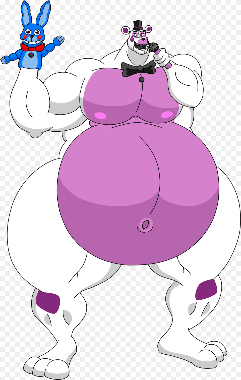 Funtime Freddy Fnaf Fat Funtime Foxy, Book, Comics, Publication, Purple Png Image