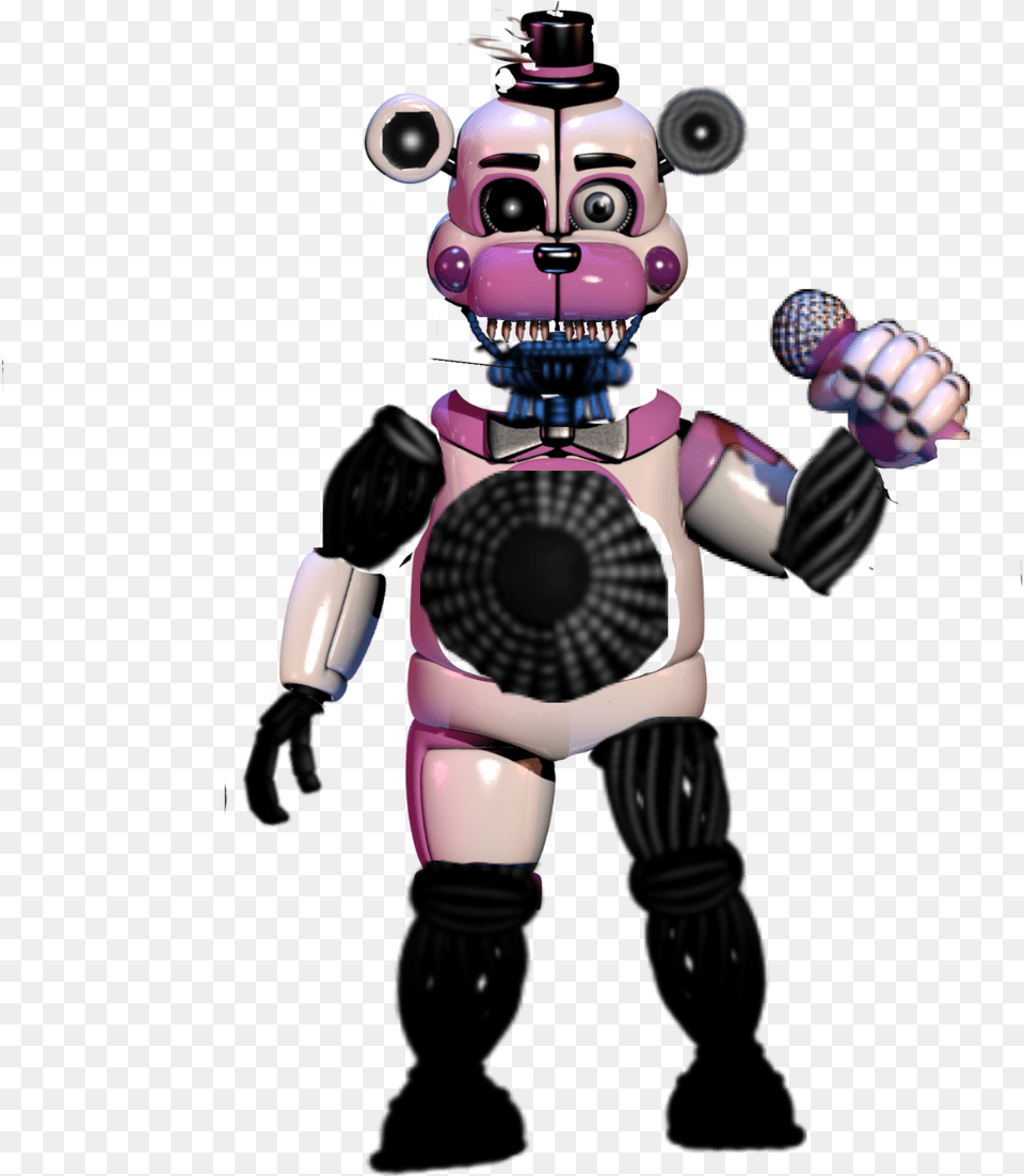 Funtime Freddy Withered Funtime Freddy Fnaf Sister Sister Location Funtime Freddy Without Bonbon, Robot, Baby, Person Png Image