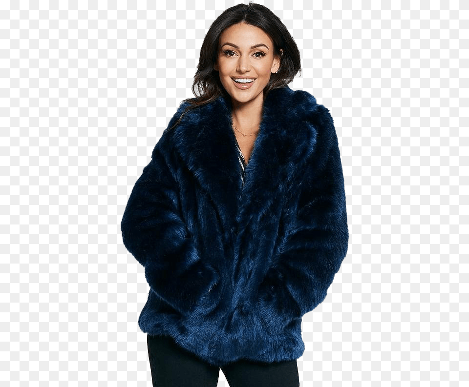 Fur Coat Pic Navy Fur Jacket Uk, Clothing, Hoodie, Knitwear, Sweater Png Image