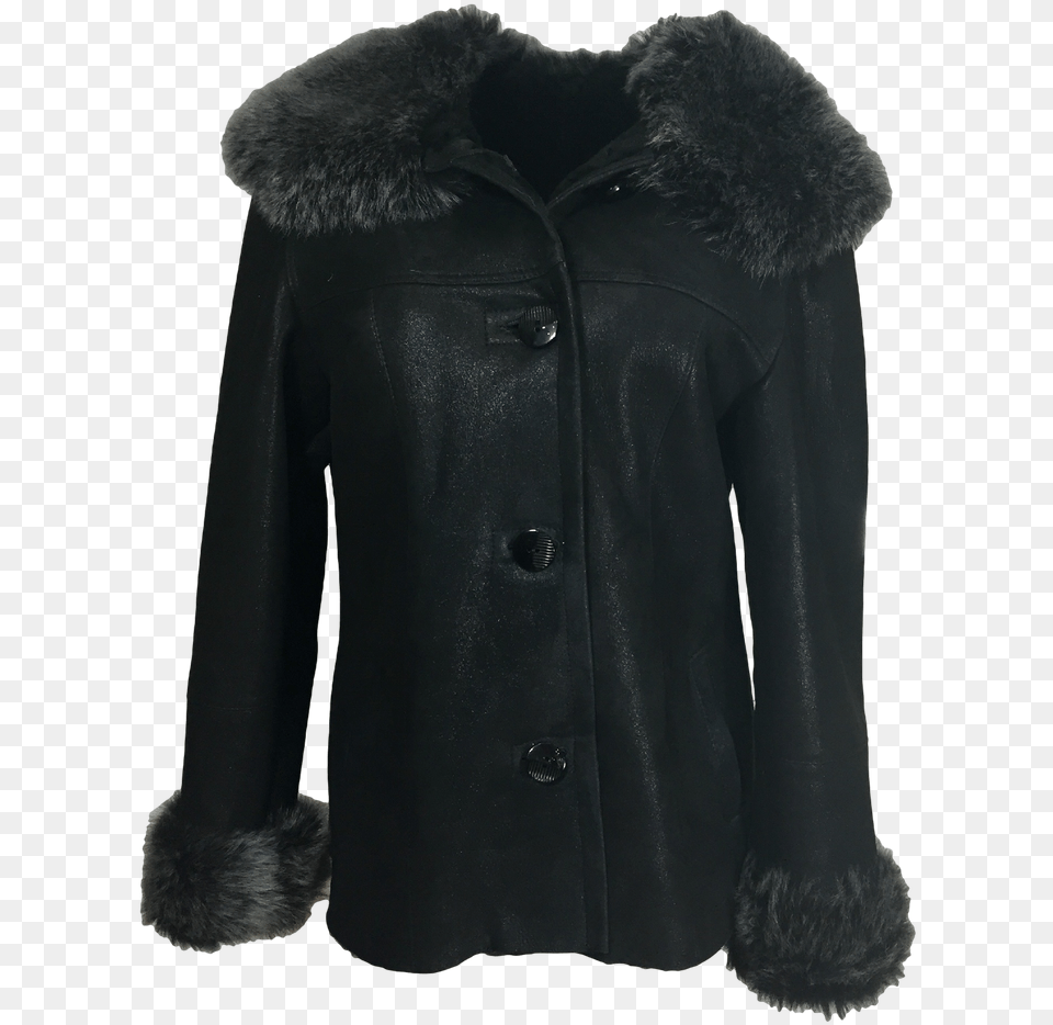 Fur Lined Leather Jacket Leather Jacket, Clothing, Coat, Overcoat Free Transparent Png