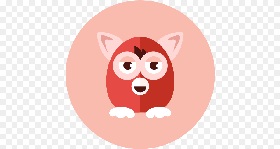 Furby Icon Of Kameleon Red Round Cartoon, Snout, Disk Free Transparent Png