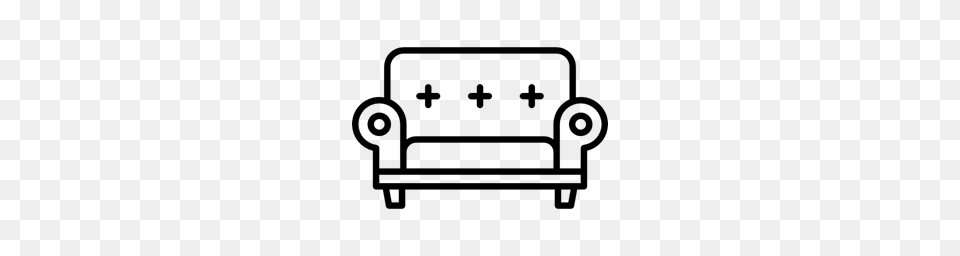Furniture And Household Relax Rest Furniture Sofa Couch Icon, Gray Free Transparent Png