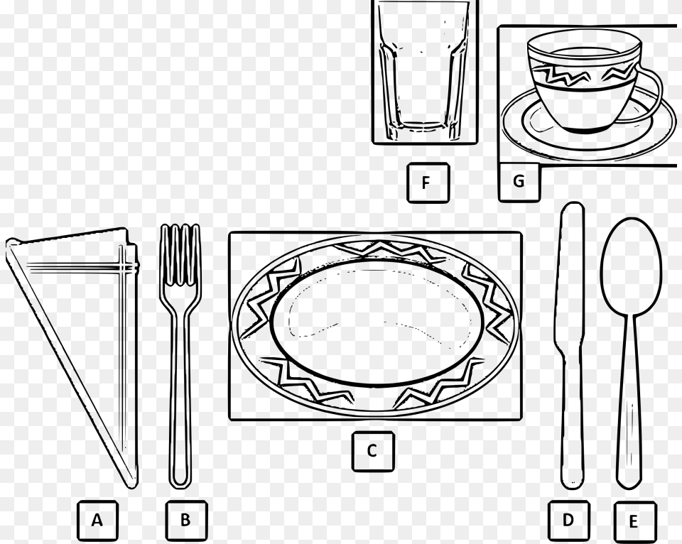 Furniture Basic Table How Clip Art Table Setting, Gray Free Png Download
