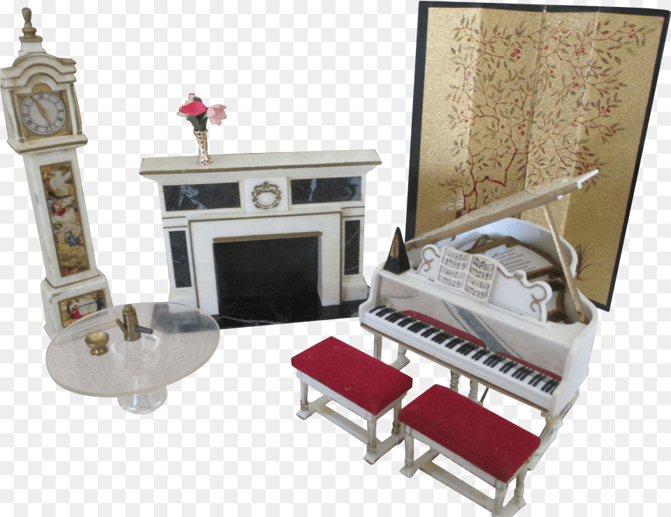 Furniture Clipart Dollhouse Furniture Table, Indoors, Piano, Musical Instrument, Fireplace Png