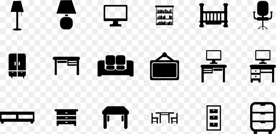 Furniture Computer Icons Apartment Brand Logo Furniture Clip Art Black, Gray Free Png