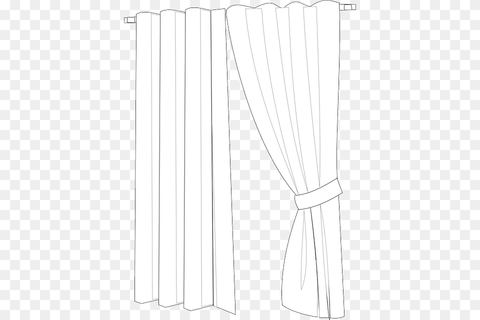Furniture Curtain Curtains Curtain Outline Free Png Download