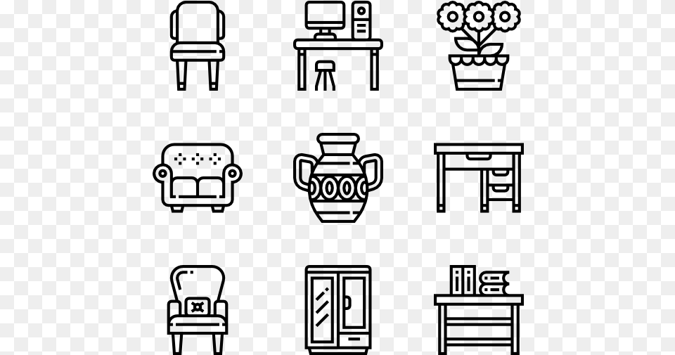 Furniture Gift Box Vector Icon, Gray Png Image