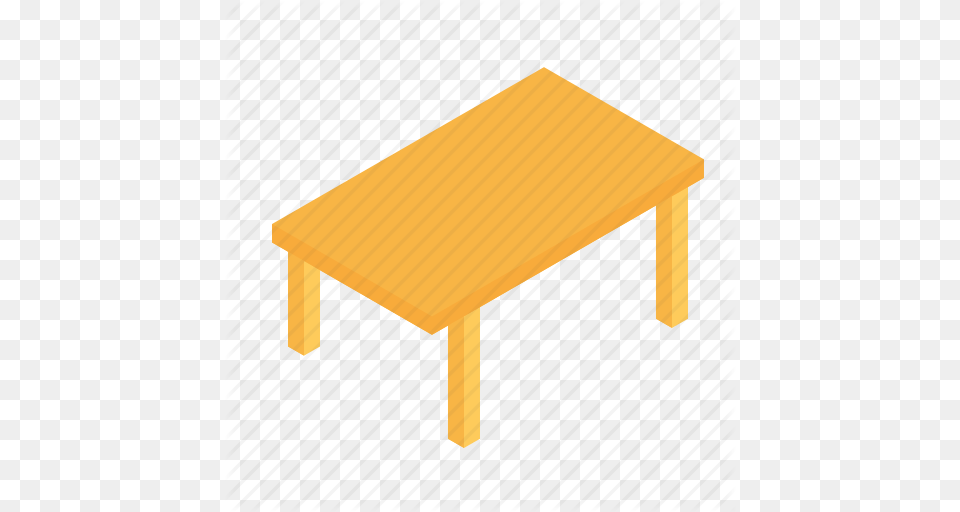 Furniture Grid Household Isometric Table Icon, Coffee Table, Plywood, Wood Png
