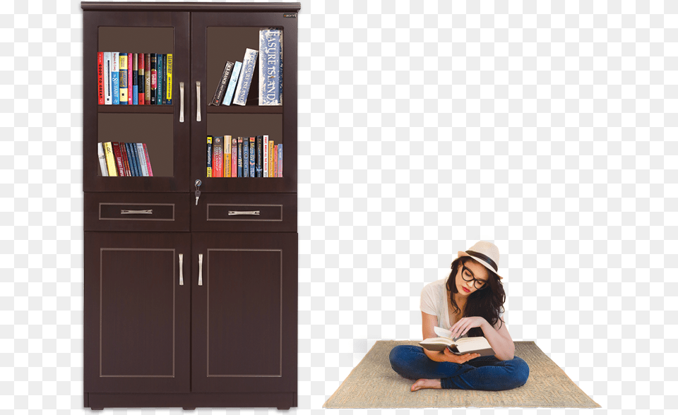 Furniture Manufacturers In India Small Study Table With Book Self, Reading, Person, Teen, Female Png