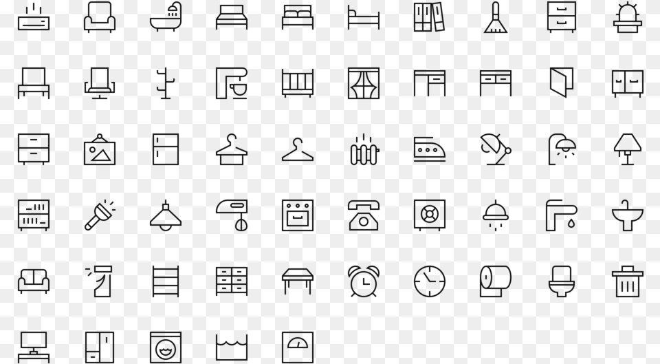 Furniture Outline Icons, Alphabet, Text, Blackboard Png Image